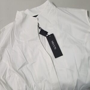 Missok Women's 2XL Sleevless‎ White Cotton Tunic Shirt MSRP $178.00